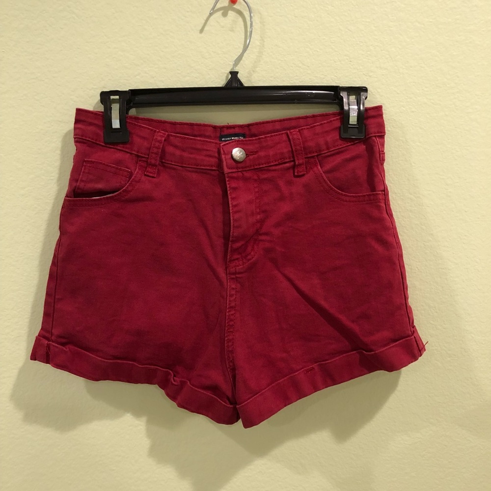 Brandy Melville Red jean shorts